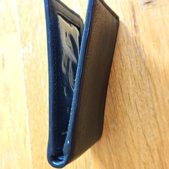 COACH Billfold ID Calf Leather Wallet - Black - Picture 9 of 14